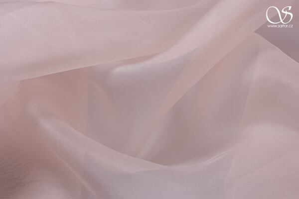 Béžová organza hedvábí metráž