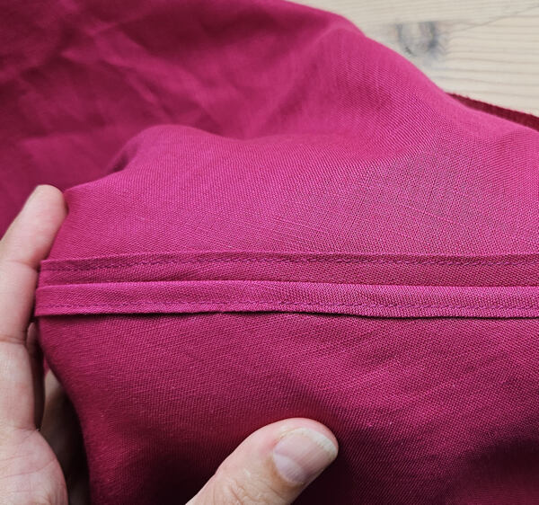 letní lněné šaty - šití