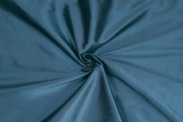 Modrý dupion hedvábí metráž