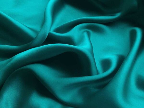 Hedvábný satén, tyrkysový