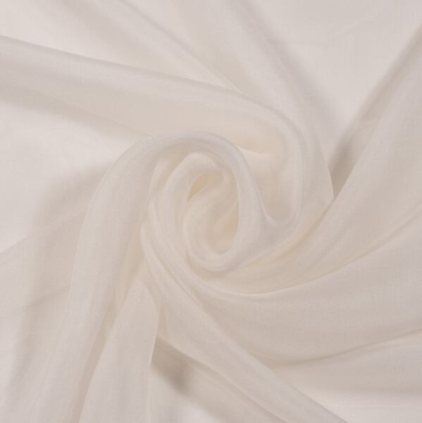 Bílá látka šifon hedvábí metráž