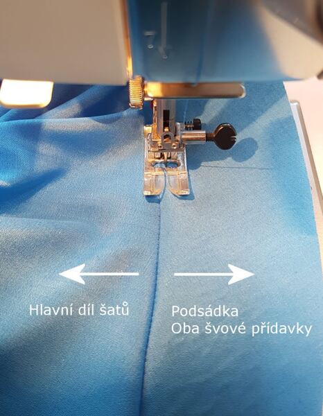 střih na šaty, jednoduché letní šaty, šaty z pravého hedvábí 