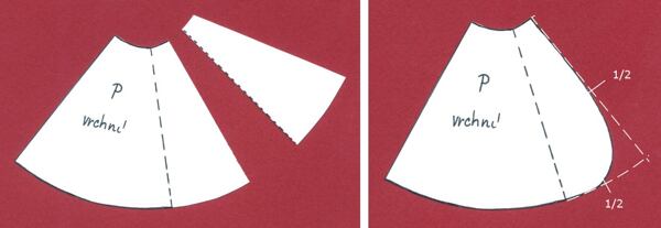 jak ušít zavinovací sukni střih