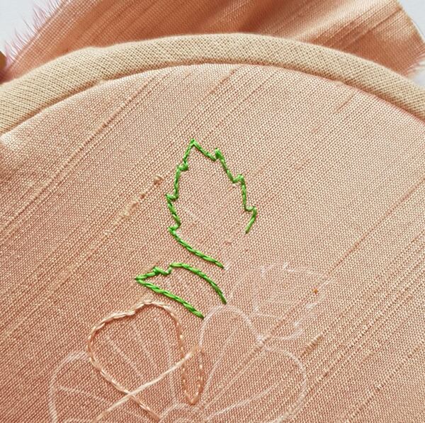 Vyšívání hedvábím - překreslování předlohy pro výšivku