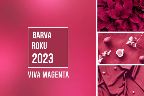 módní trend barva roku 2023 - magenta