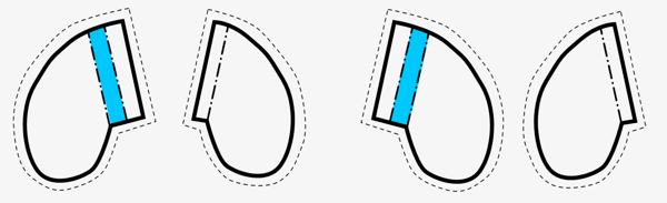 Střih na kapsu - kapsový váček - jak ušít kapsu