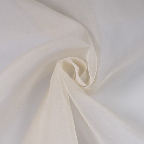 Bílá organza hedvábí metráž