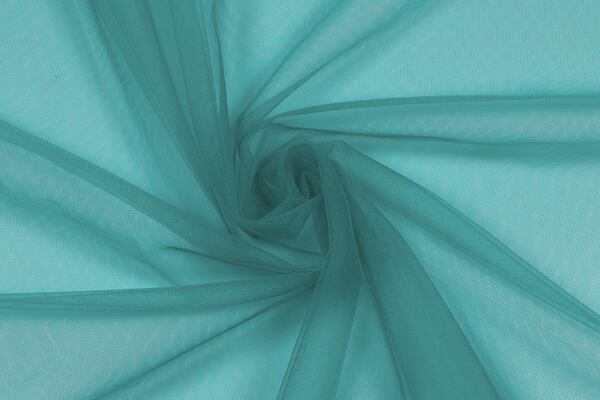 Tyl závojový 300 cm, kachní modř