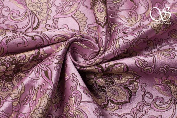 Brokát chryzantéma, růžový