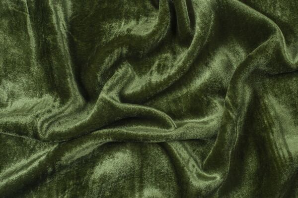 Zelený samet hedvábí metráž