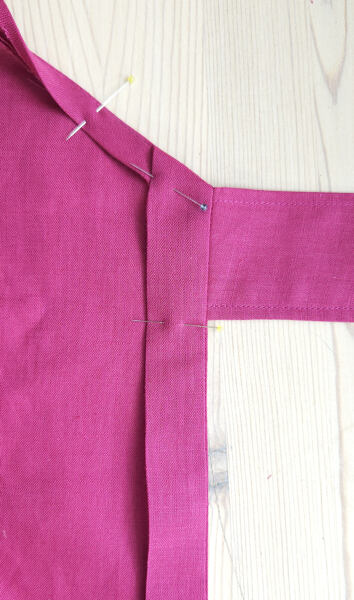 letní lněné šaty - šití