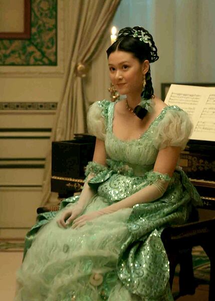 Green Bridgerton dress Posy