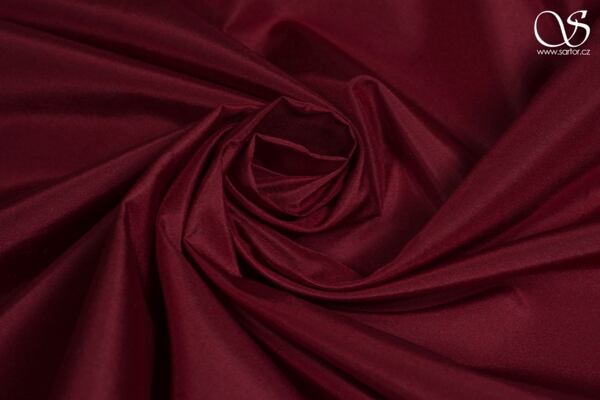 Vínový taft hedvábí metráž