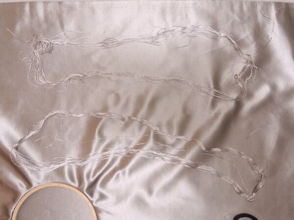 Vyšívací hedvábí - přadénko vyšívacího hedvábí, příprava na vyšívání