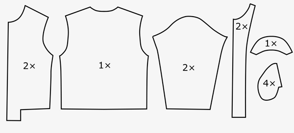 dámský bomber návod na šití střih