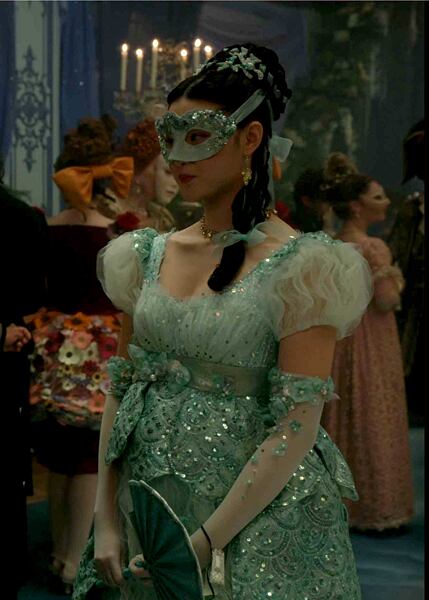 Green Bridgerton dress Posy