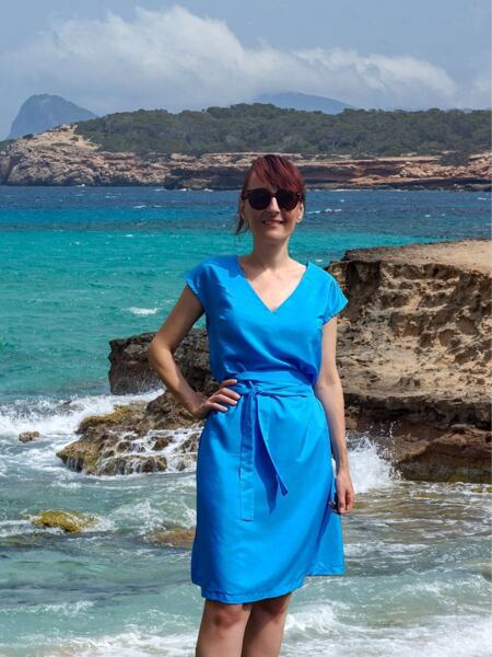 střih na šaty, jednoduché letní šaty, šaty z pravého hedvábí 