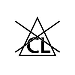 symbol ošetřování textilií nebělit