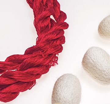 Przędza do haftu, 100% jedwab, jasnoróżowa 22-3