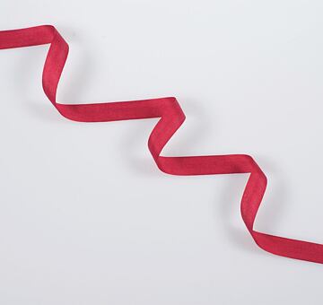 Wstążka jedwabna 1 cm, czerwona