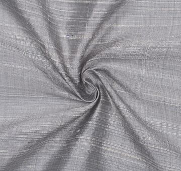 Hedvábný dupion, šanžánový, lehký, stříbrno-bílý