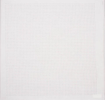 Hana-Fukin sashiko utěrka 34 × 34 cm s předtištěnou mřížkou pro hitomezashi, bílá
