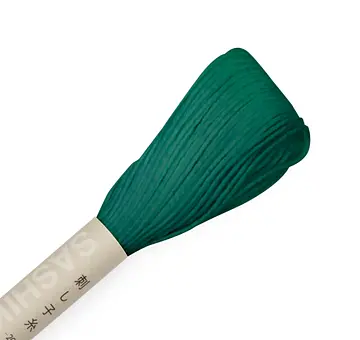 Vyšívací příze na sashiko Olympus 20m, tmavě zelená 37
