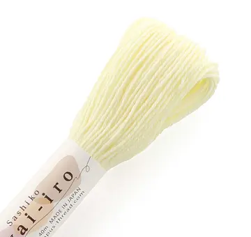 Vyšívací příze na sashiko Olympus Awai Iro 40m, světle žlutá A2