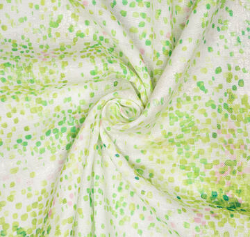 Japońska bawełna organiczna Nani IRO "Waterfall", podwójna gaza, jasnozielona