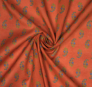 Japoński szlafrok KOKKA "Buti", 100% bawełna, pomarańczowy