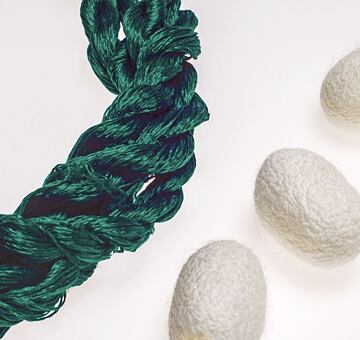 Przędza do haftu, 100% jedwab, kaczuszka niebieska 10-1