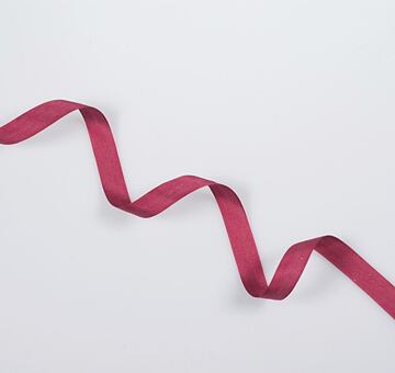 Wstążka jedwabna 1 cm, czerwona