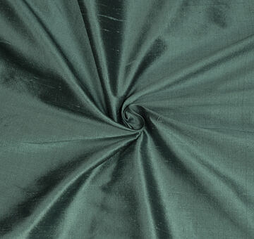 Hedvábný dupion hladký, šanžánový šedozelený