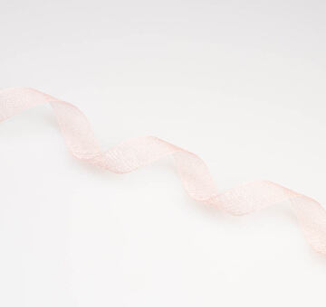 Wstążka półjedwabna 5 mm, jasnoróżowa