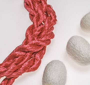 Przędza do haftu, 100% jedwab, różowy 40-4