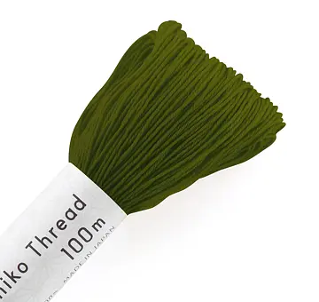 Vyšívací příze na sashiko Olympus 100m, olivově zelená 138