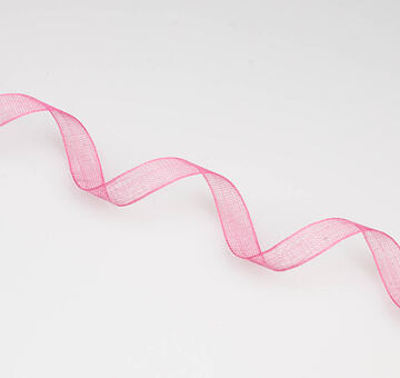 Wstążka półjedwabna 5 mm, różowa