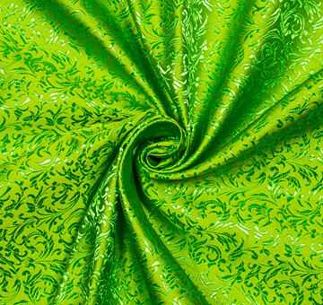 Brokát ornamenty – světle zelený