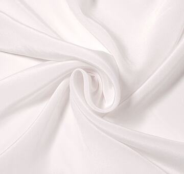 Hedvábný krepdešín, čistě bílý 