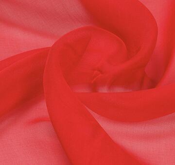 Hedvábný šifon, červený
