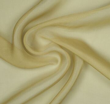 Hedvábný šifon, hořčicový