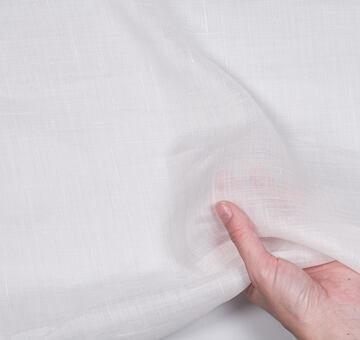 Lněný voál, čistě bílý