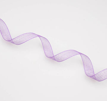 Wstążka półjedwabna 5 mm, liliowa
