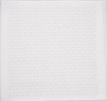 Hana-Fukin sashiko utěrka 34 × 34 cm "květinová zahrada", bílá
