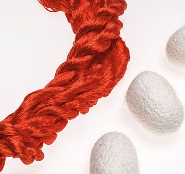 Przędza do haftu, 100% jedwab, pomarańczowa 15-4