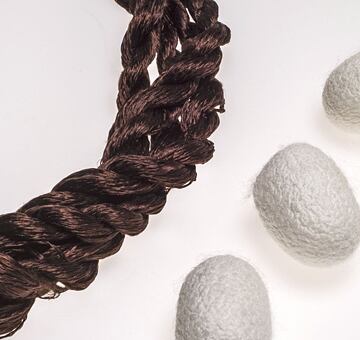 Przędza do haftu, 100% jedwab, brąz 38-2