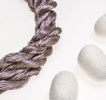 Przędza do haftu, 100% jedwab, szary 37-4