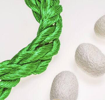 Przędza do haftu, 100% jedwab, zielony 30-4