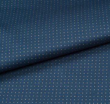 Sashiko látka metráž s předtištěnou mřížkou pro hitomezashi, indigo modrá, 0.75m