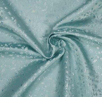 Brokát kvítí, šedomodrý